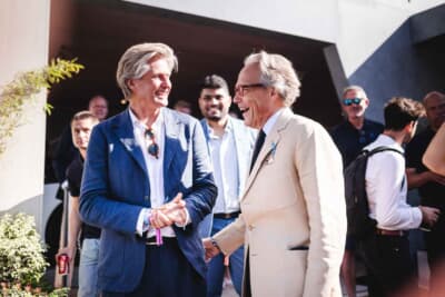 ZENVOオーロラ:セレモニーに立ち会ったイェンス・スヴェルドロップZENVO社会長とグッドウッド公爵