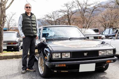 オーナーの山岸さんといすゞ 117クーペ