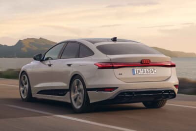 アウディA6 e-tron：スポーティなスポイラーリップとリアディフューザーの組み合わせのスポーツバック
