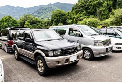 2025年５月24日にさがみ湖MORIMORIの駐車場で行われた「第17回自美研ミーティング」