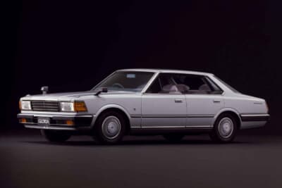 日産 グロリアターボ。2L直6ターボは2.8L直6と同じ145psを発揮