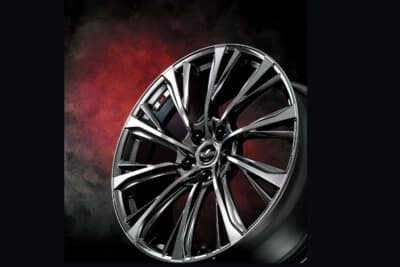 wedsレオニスJG：根元を細く、先端に向かって広く。側面をえぐったような左右非対称の10本スポークが特徴。サブスポークは一段落として二層構造