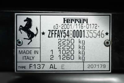 8万500スイスフラン（邦貨換算約1490万円）で落札されたフェラーリ「612スカリエッティ」（C）Bonhams