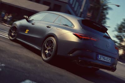 メルセデスAMG CLA45 S 4MATIC+シューティンブレーク ファイナルエディション:ホイールはマットブラックの19インチ鍛造クロススポークが用意された