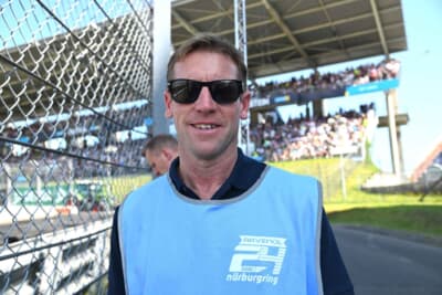 懐かしい、ピーター・ダンブレック! と遭遇。久々にお話を。FIAのお仕事で9月にはWECの富士へ行くそうです