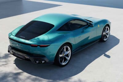 フェラーリ・アマルフィ:可変式リアスポイラーは3段階で可変。ハイダウンフォース時は110kgのダウンフォースを発生