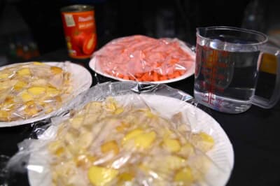 レンジで先に火を通して時短調理