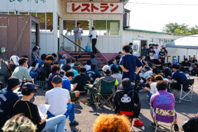 HA36カップおよびH1カップと合同ブリーフィングを行なう。走路外走行でペナルティを取られやすいポイントなどを詳しく説明する