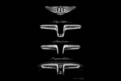 ベントレーEXP 15デザインビジョンコンセプト：ベントレーの歴史を紡ぐウイングBエンブレムとダッシュボードのデザイン画