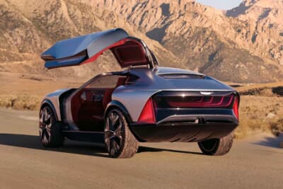キャデラック エレベーテッド・ベロシティコンセプト:巨大なガルウイングドアの2×2シーターSUV