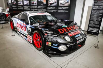 プロトタイプカーの中、唯一展示されたGTカーのトヨタ・スープラHR-V 。ハイブリッド・システムを搭 載し2007年の十勝24時間レースで総合優勝を飾り、先駆けとなった