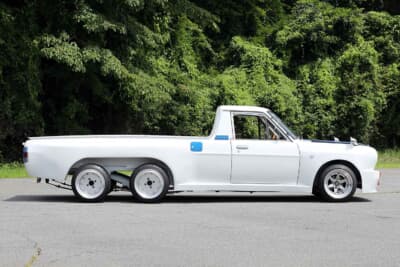 日産 サニートラック：ホイールはフロントがロンシャンXR4、リア4輪はSSRマーク1を装着