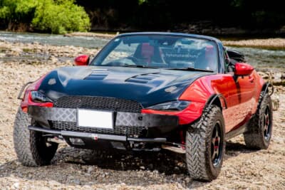 マツダ ロードスター：オーナーのオフロードスター弍號さん的には「レッドデビルクラブ」という蟹をモチーフとしている