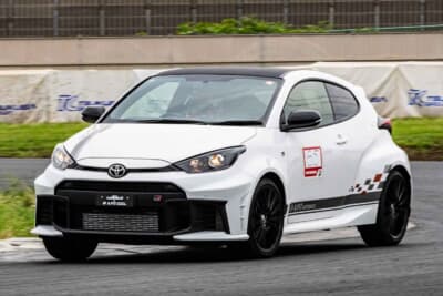 トヨタ GRヤリス：トヨタ GRヤリスは納車間もないためノーマルの状態。筑波1000のタイムは44.094秒
