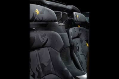 フェラーリ・デイトナ SP3 テーラーメイド：リサイクルタイヤから作られた革新的ファブリック採用のコクピット