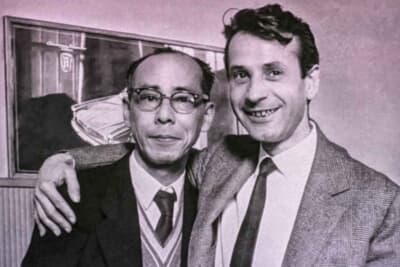 プリンス自動車の井上 猛氏(左)とミケロッティ氏(右)