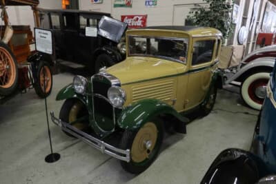 1930年 オースチン バンタム 2ドア クーペ：英国オースチン社からライセンス供与を受け、アメリカン・オースチン社が生産していたモデル。ロードスターと共に、最初期に発売された5ウインドウ・クーペだ