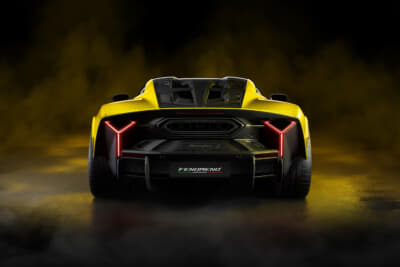 ランボルギーニ フェノメノ：リアウイングは小型ながらも可変式で高効率なオメガ型