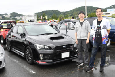 スバルWRXで参加の久岡政典さん/中西憲昭さん