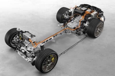 ポルシェ911ターボS:高電圧電気システムとバッテリーシステムを備えたTハイブリッドパワートレイン
