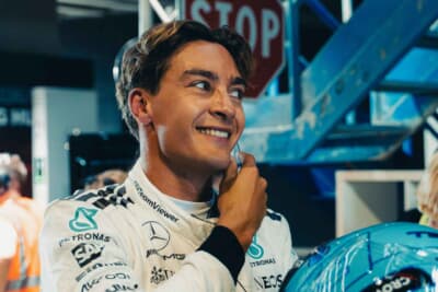 メルセデスAMG コンセプトAMG GT XX：鍛刀時間を走りきり、F1ドライバーのジョージ・ラッセルも充実の笑顔