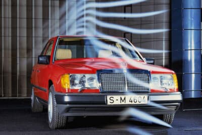 初代Eクラス（W124）セダンの風洞実験で、驚異的なCd値0.29を実現した