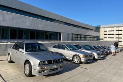 本社来訪者用の駐車場も、この日の夕方からは3シリーズオーナーのクルマで埋まりました