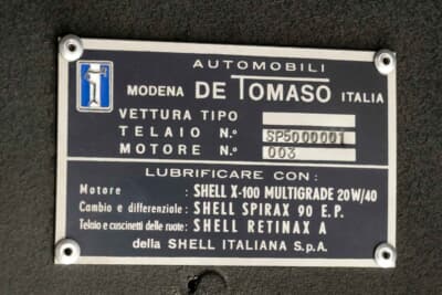 44万5000ドル（邦貨換算約6540万円）で落札されたデ・トマソ「5000スポルト」（C）Courtesy of RM Sotheby's