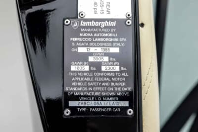 52万7500ドル（邦貨換算約7810万円）で売却されたランボルギーニ「カウンタック 25thアニバーサリー」（C）Courtesy of Broad Arrow