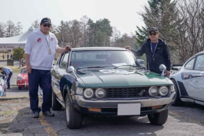 トヨタ セリカ2000GTリフトバック：田玉千章さんと大田智浩さん組のセリカ LB。カクイチグループの一員であるおふたりで、初めてヒストリックカーラリーに挑戦した