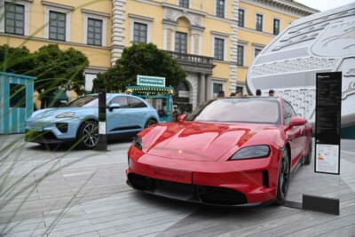 ポルシェは新型EVのマカン4、タイカンGTS、カイエンEハイブリッド・ブラックエディションを披露