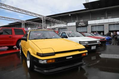 86もカラフルだけど、レビンの嘘くさ〜なナンバープレートも楽しい