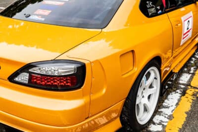 日産シルビア オーテックバージョン：ミラーから見えるリアフェンダーの形状がお気にいりだ