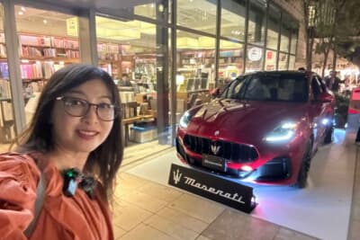 東京・代官山の蔦屋書店で行われていた「爽涼祭」には、マセラティ グレカーレが展示されていたわ