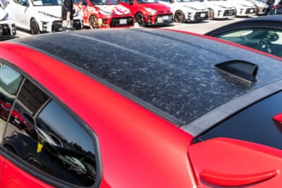 トヨタ GRヤリス:1stエディションのみ設定のマーブル柄カーボンルーフ