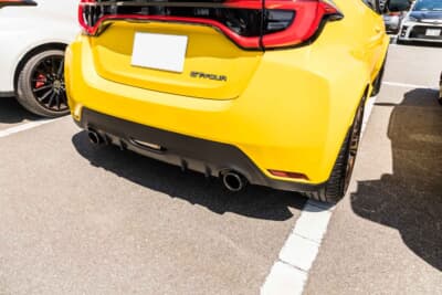 トヨタ GRヤリス:サスペンションはCUSCOの車高調整式サスペンション(車高調)をチョイスしている