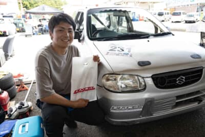 東北660選手権・5クラス／村上隼さん。「今年から東北660シリーズに参戦している。多くのドライバーがディクセルのパッドを使っていると知り、マシンを製作中にスカラシップの申し込みをした。とにかくサポートが手厚いので、さまざまな面で活用したい」