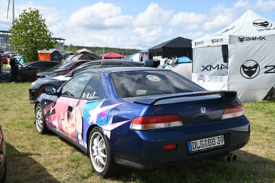 地味に痛車も見かけたりします。プレリュードですね