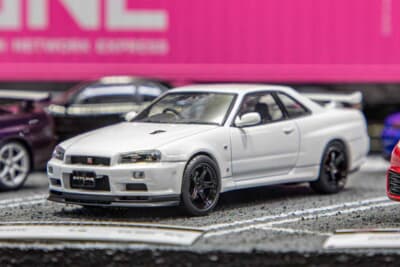 1/43スケール 京商 ダイキャスト 日産 R34型スカイライン GT-R VスペックII（ニスモホイール装着）