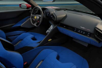 フェラーリ849テスタロッサ：シングルシーターのコクピットとベルリネッタのレイアウトで人間工学を向上させるデザイン