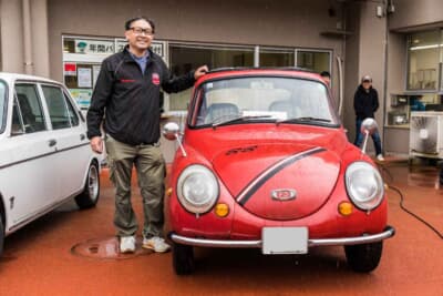 スバル 360 ヤングSSとオーナーの松田さん