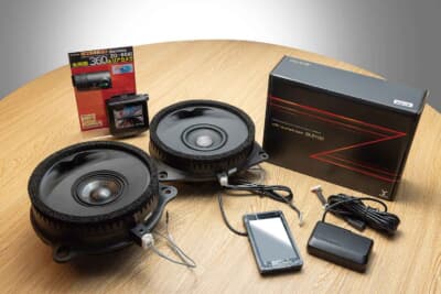 ソニックデザインのスピーカー、レーダー、ドラレコなどの取り付けも得意。豊かなカーライフを実現するならキャンビーに任せたい