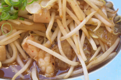 北陸自動車道上り・神田PA 「神田まんぷく食堂」:ぷりぷりのホルモンとシャキシャキのもやしのコントラストが最高!