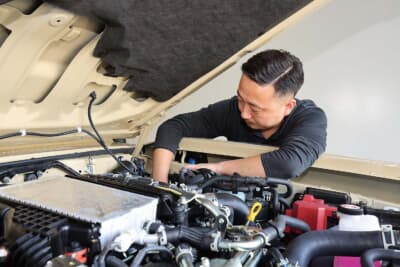 オートハウス:トヨタ・ランクル70系/250・300系、レクサス・LX/LSを中心に、最近はプリウスやハイエースのユーザー層が増えていると話す