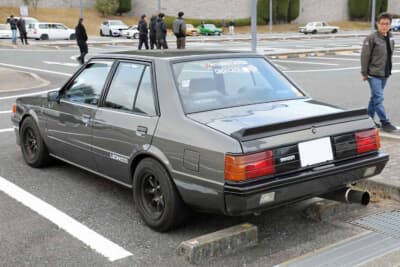 三菱 ランサーEX1800ターボ:足まわりはストリート仕様として、当時のようにガチガチに固めるのではなく、程よく動き快適に乗れるサスペンションで構成した