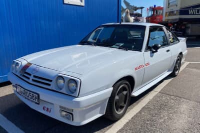 ジンスハイム・ミュージアム:オペル・マンタです。ニュルブルクリンクを走るレーシングマシンも大人気です