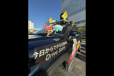 スズキ「フロンクス」の新しいOKISHU号でのクイズ、ダンロップ・シンクロウェザータイヤの空気圧チェック、京都トヨタの新開さんや立命館大学、アイシン、GRガレージ京都伏見からの豪華プレゼント、そしてダンロップさんのサポートもいただきましたの