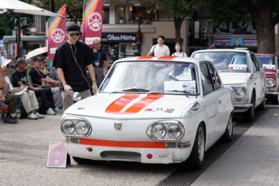 トリノデザインの国産車として並んだコンテッサ。写真は1966年式日野コンテッサ1300クーペLだ