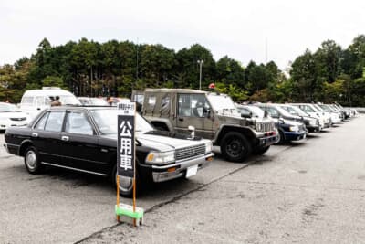 商用車ミーティングの公用車のエリア