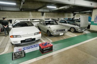 松戸駅前地下駐車場が2日間クラシックカー博物館へ様変わり国内外の名車120台が並ぶ